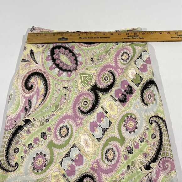 Etro Vintage Womens Multicolor Silk Paisley Floral Print Pencil Skirt 40 ITALY - Picture 3 of 7